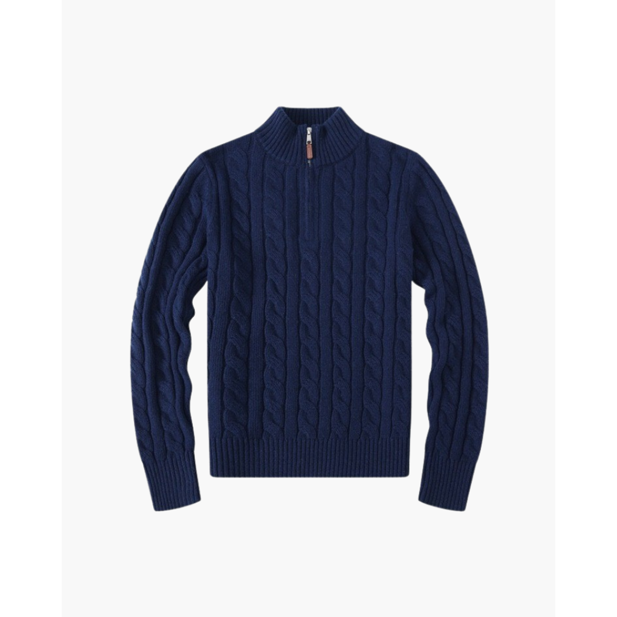 Half Zip Sweater Women High-Quality Cotton Casual Chic 3
