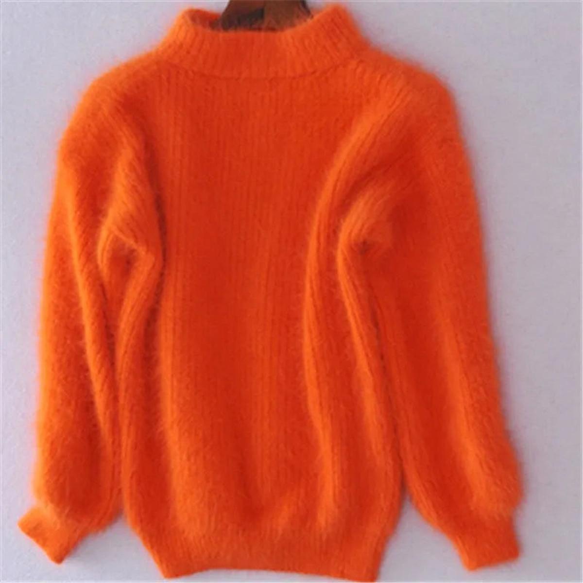 High Neck Knit Sweater Women Cozy Elegant Design for Cool Weather 4