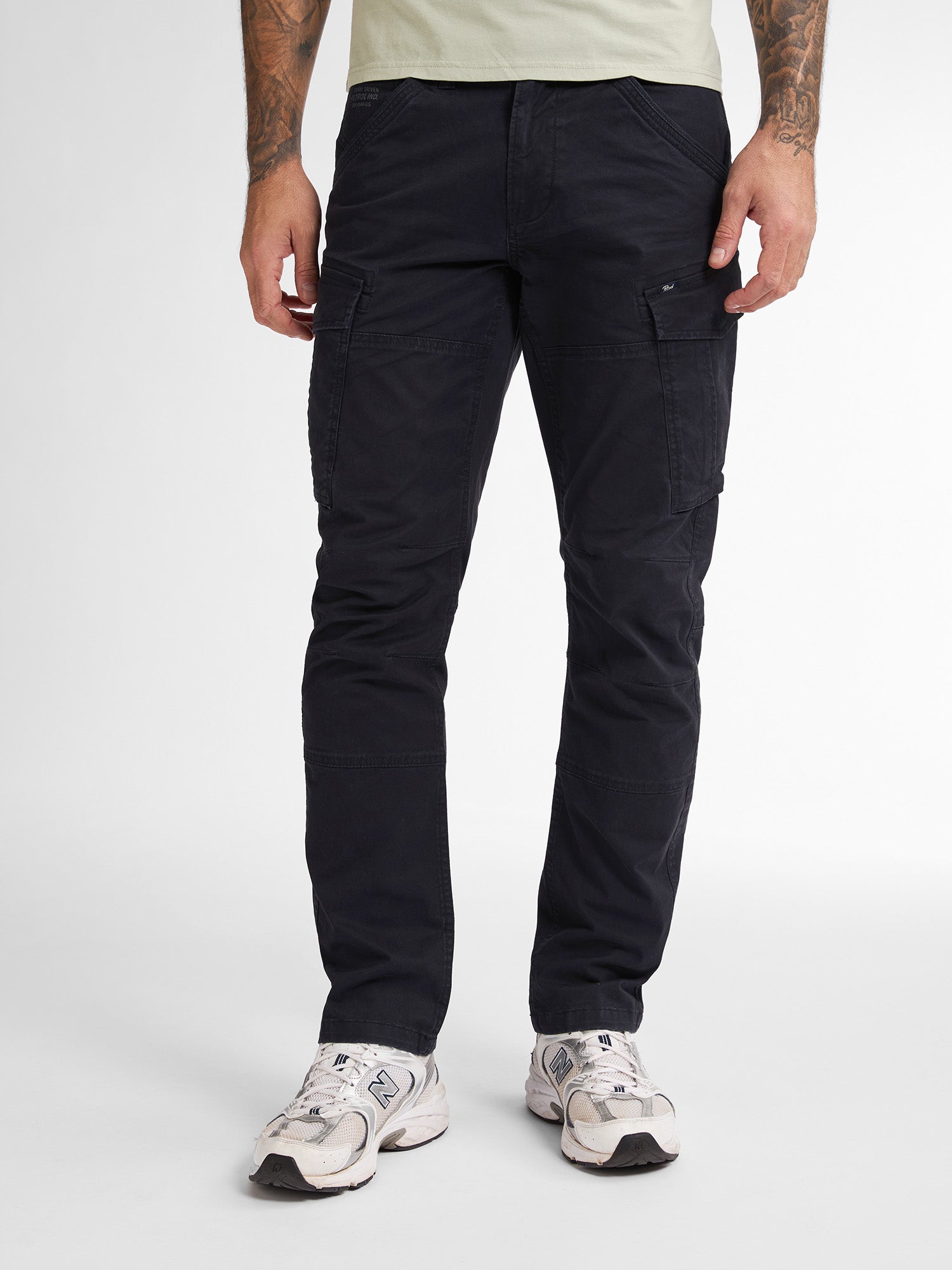 High Waist Black Cargo Pants for Men - Adjustable Fit, Utility Pockets, Relaxed Style 11