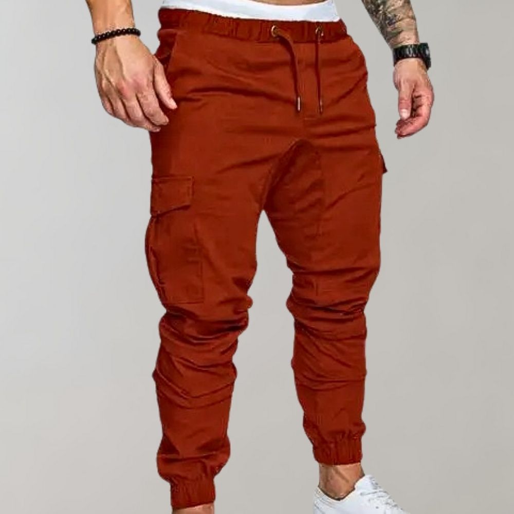 High Waist Black Cargo Pants for Men - Adjustable Fit, Utility Pockets, Soft Durable Fabric 4