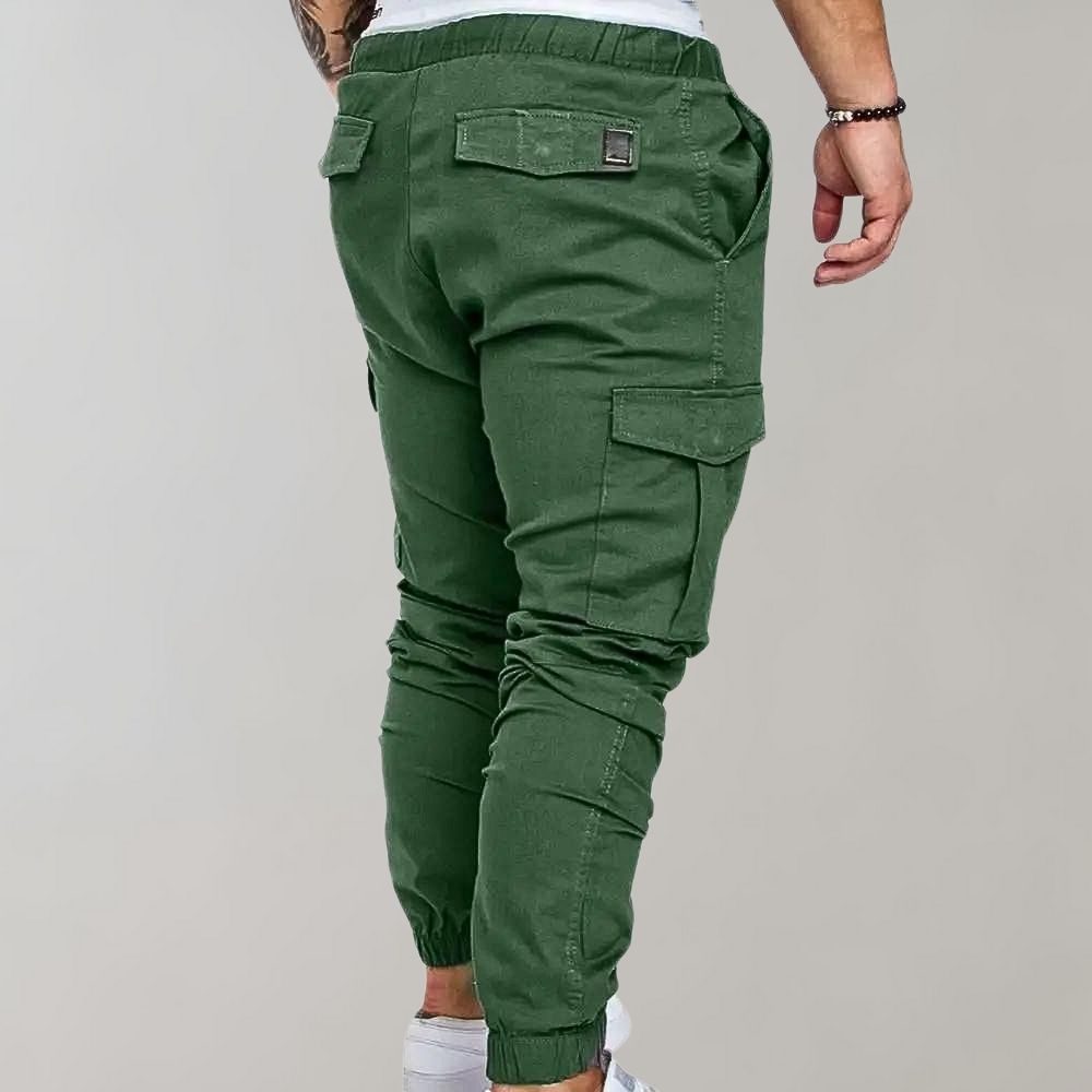 High Waist Black Cargo Pants for Men - Adjustable Fit, Utility Pockets, Soft Durable Fabric 5