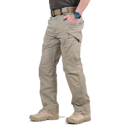 High Waist Black Cargo Pants for Men - Relaxed Fit, Utility Pockets 2