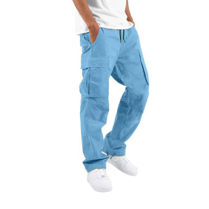 High Waist Black Cargo Pants for Men - Relaxed Fit with Utility Pockets 10