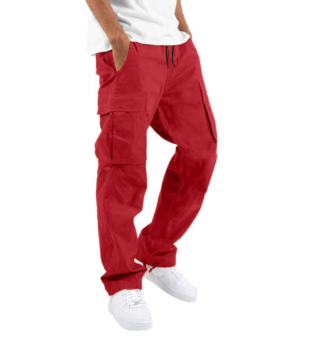 High Waist Black Cargo Pants for Men - Relaxed Fit with Utility Pockets 13