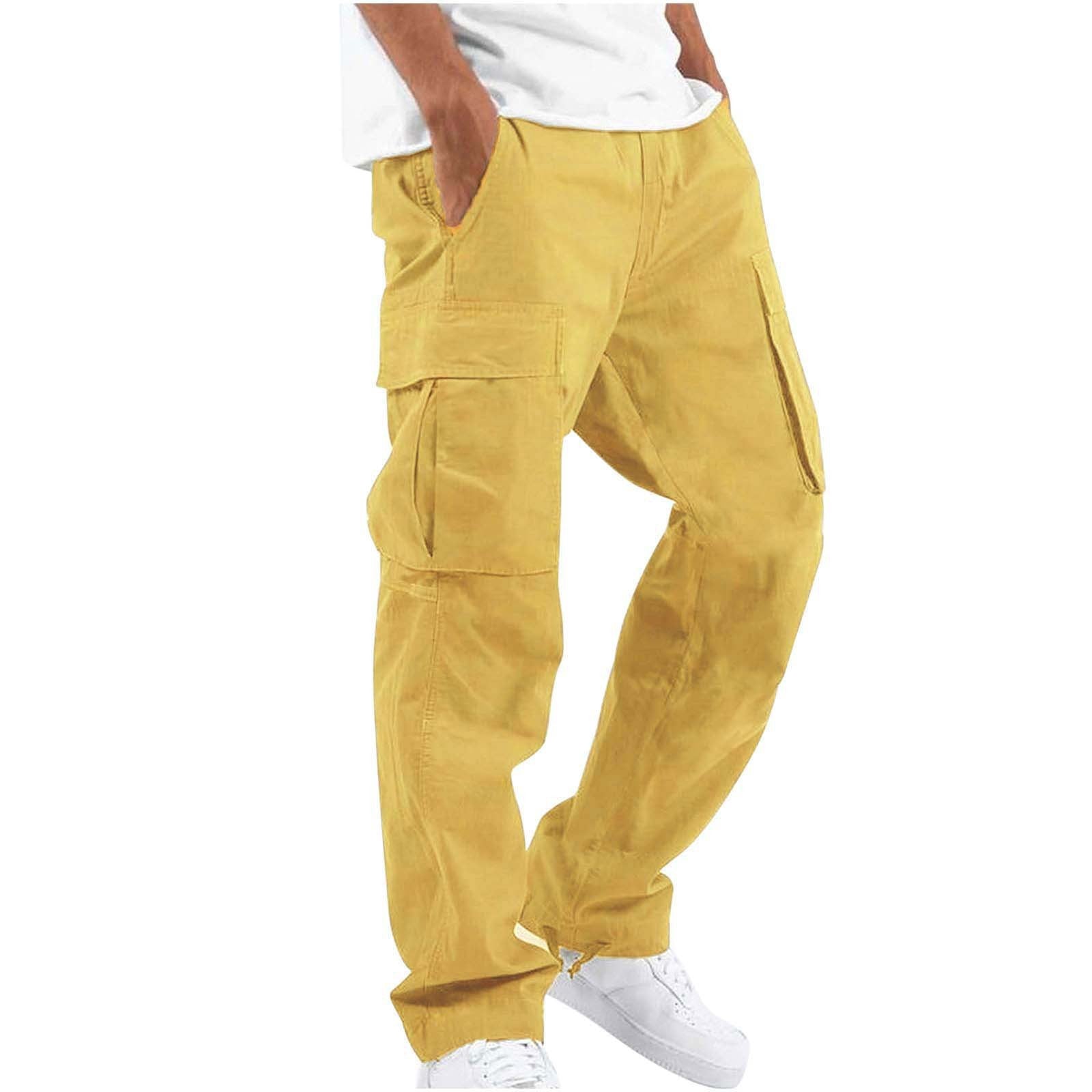 High Waist Black Cargo Pants for Men - Relaxed Fit with Utility Pockets 6
