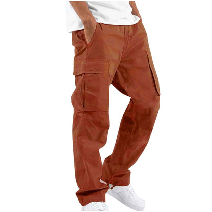 High Waist Black Cargo Pants for Men - Relaxed Fit with Utility Pockets 8
