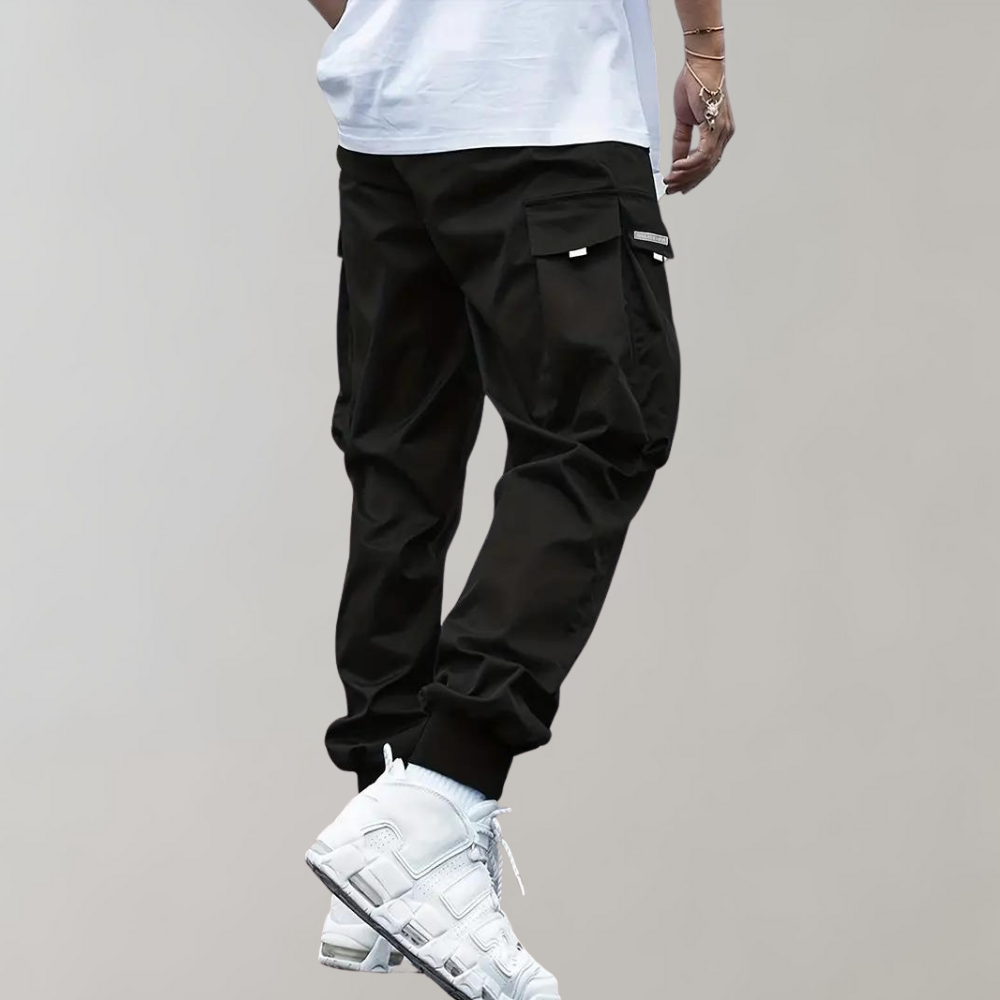 High Waist Mens Cargo Pants with Utility Pockets - Relaxed Fit Urban Trousers 7