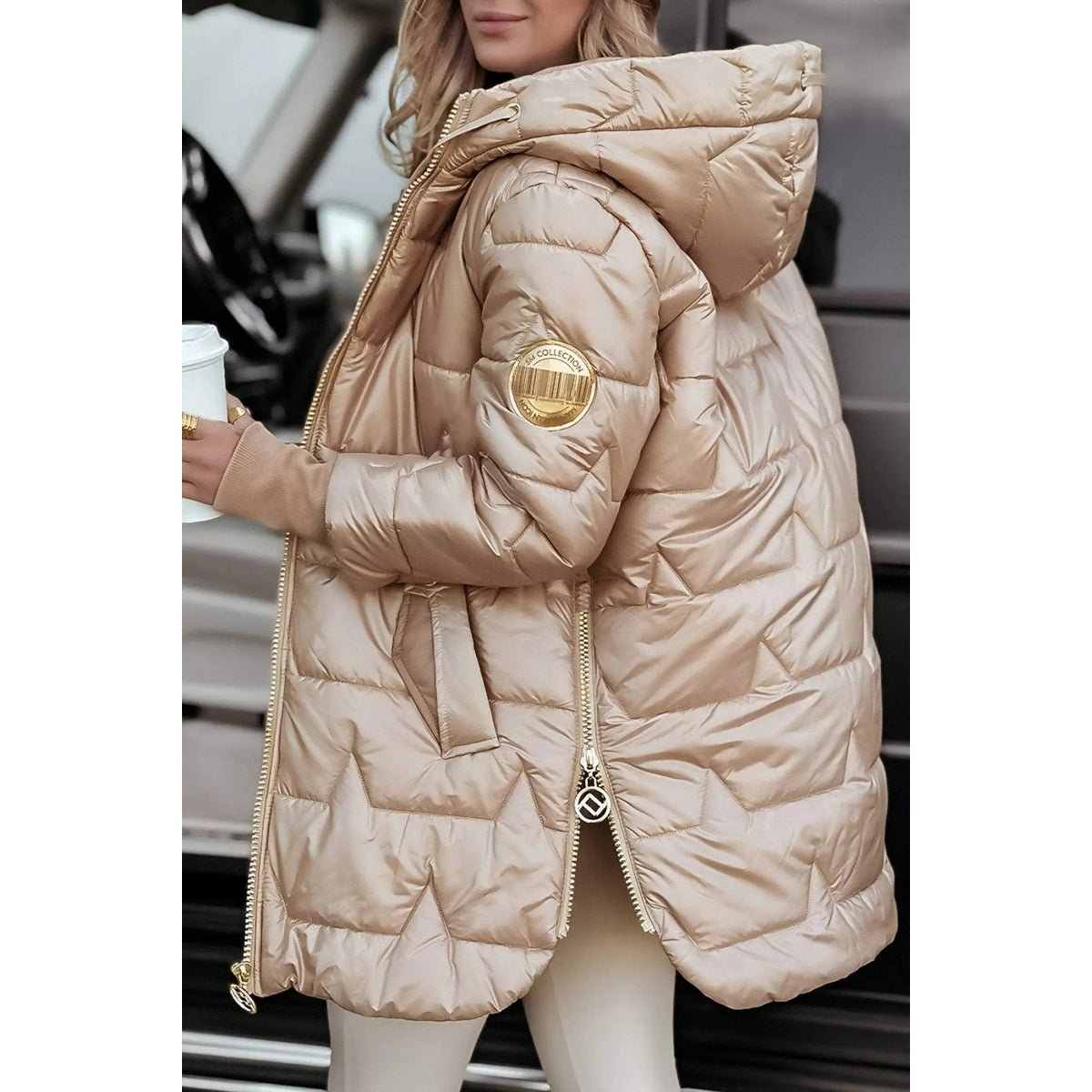 Hooded Puffer Jacket Women Quilted Warmth Stylish Design Casual Fall Fashion 4