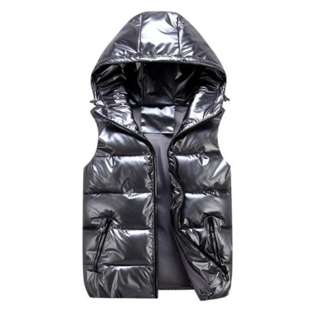 Insulated Hooded Vest Lightweight Casual Comfort for Cool Days 0