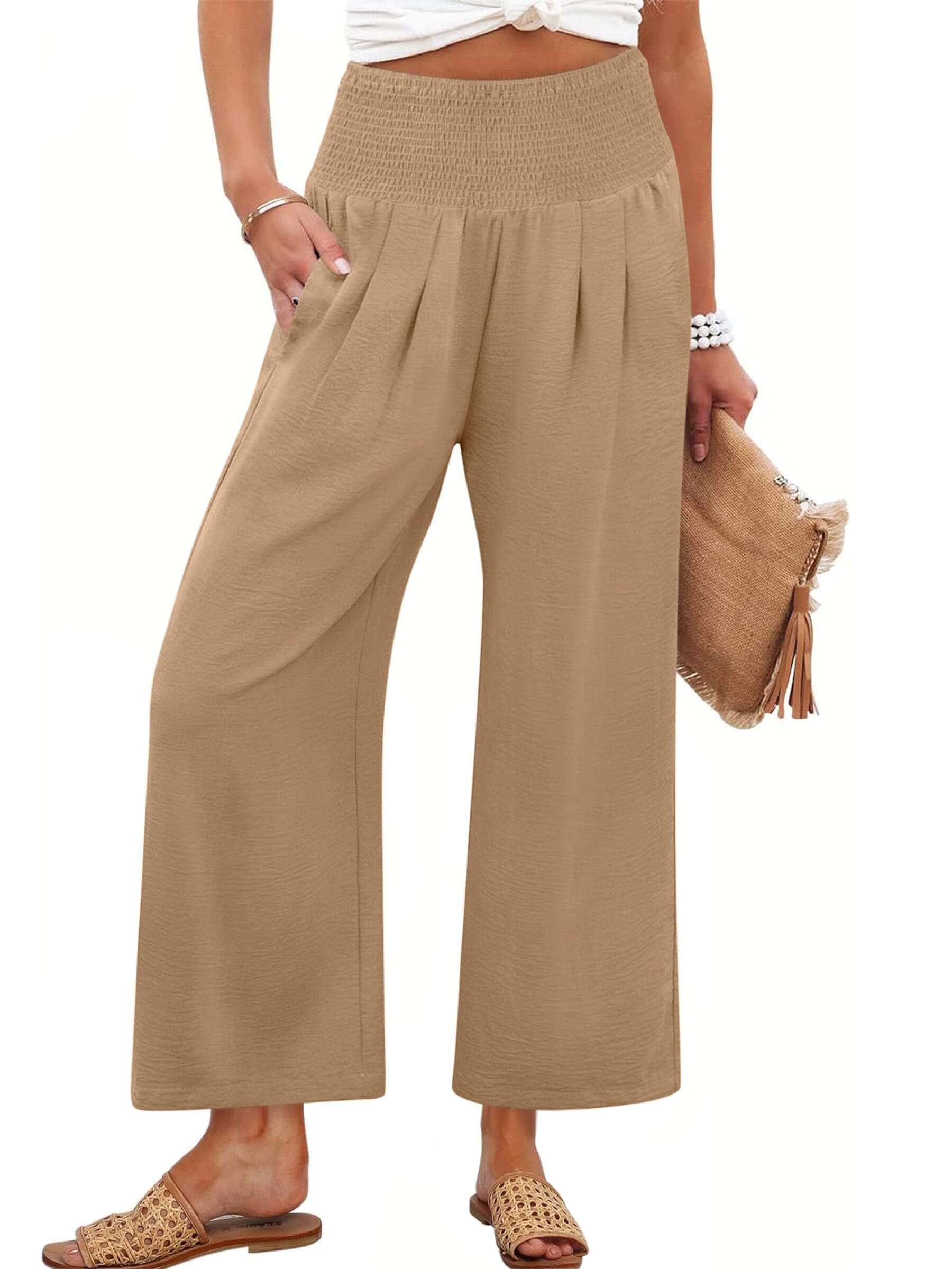 Harper | Fließende Palazzo-Hose mit hohem Bund