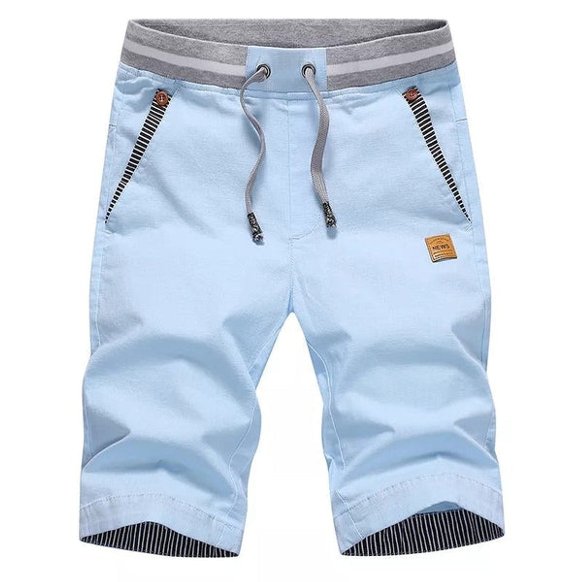 Knee-Length Men's Shorts Comfortable Summer Fit Casual Cotton Blend 0