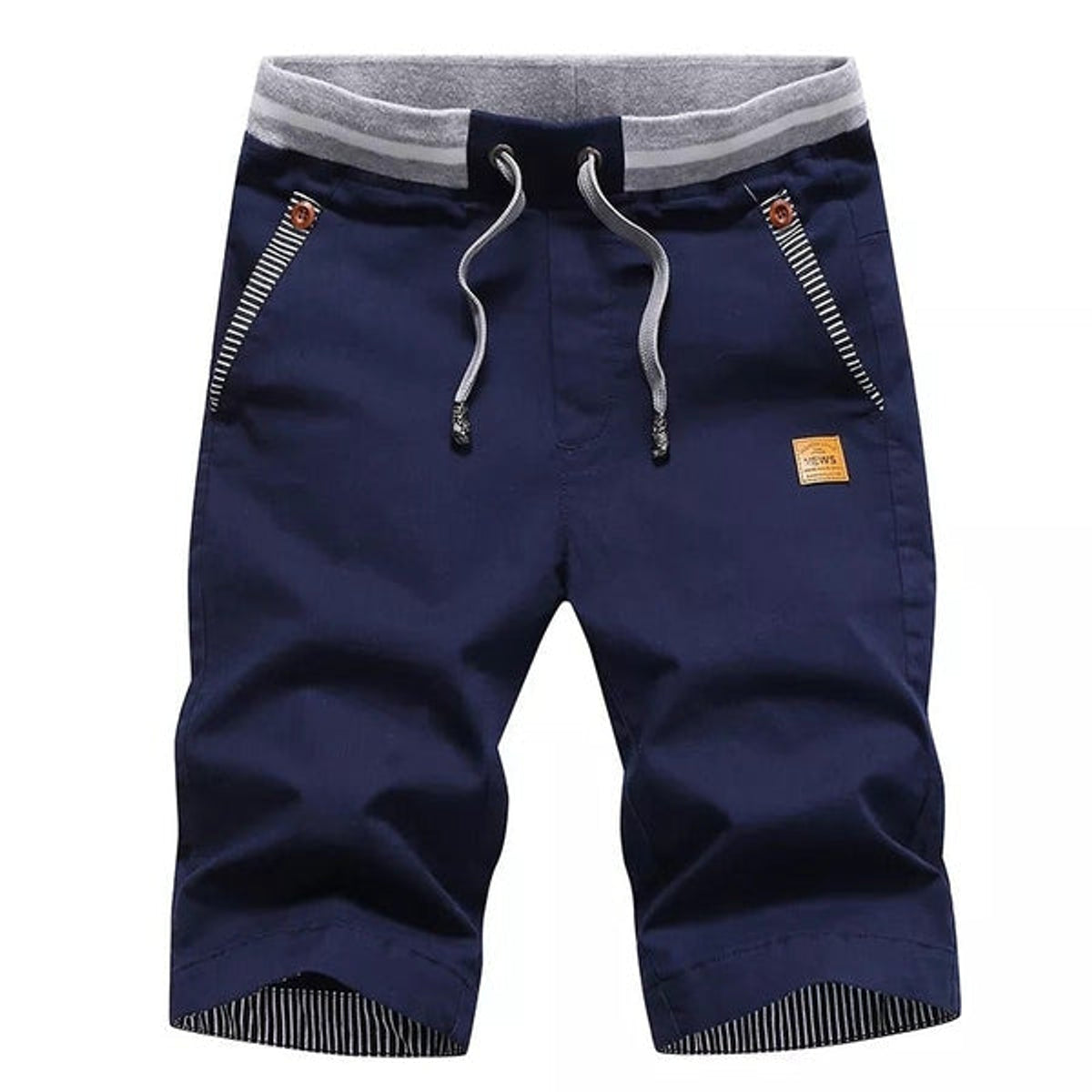 Knee-Length Men's Shorts Comfortable Summer Fit Casual Cotton Blend 1