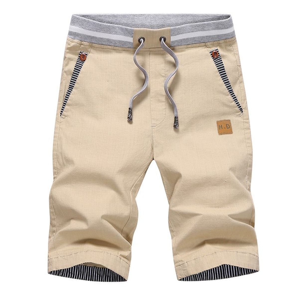Knee-Length Men's Shorts Comfortable Summer Fit Casual Cotton Blend 10