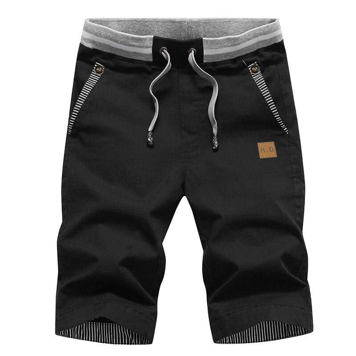 Knee-Length Men's Shorts Comfortable Summer Fit Casual Cotton Blend 11