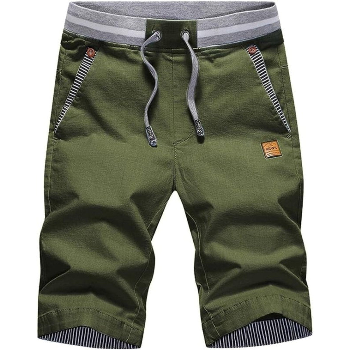 Knee-Length Men's Shorts Comfortable Summer Fit Casual Cotton Blend 12