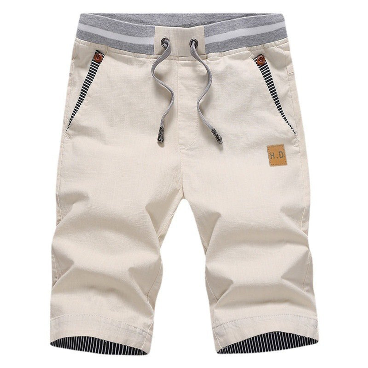 Knee-Length Men's Shorts Comfortable Summer Fit Casual Cotton Blend 14