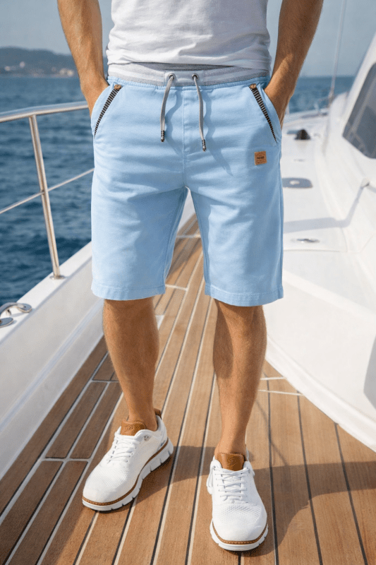 Knee-Length Men's Shorts Comfortable Summer Fit Casual Cotton Blend 2
