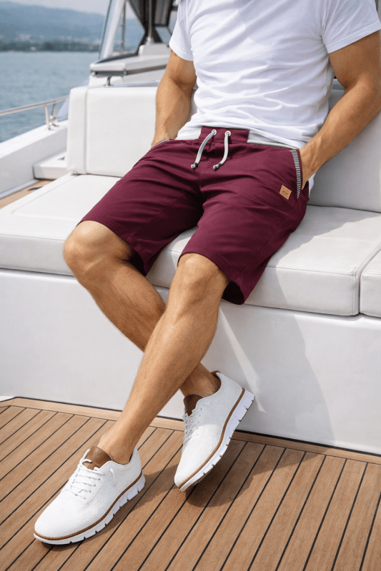 Knee-Length Men's Shorts Comfortable Summer Fit Casual Cotton Blend 4