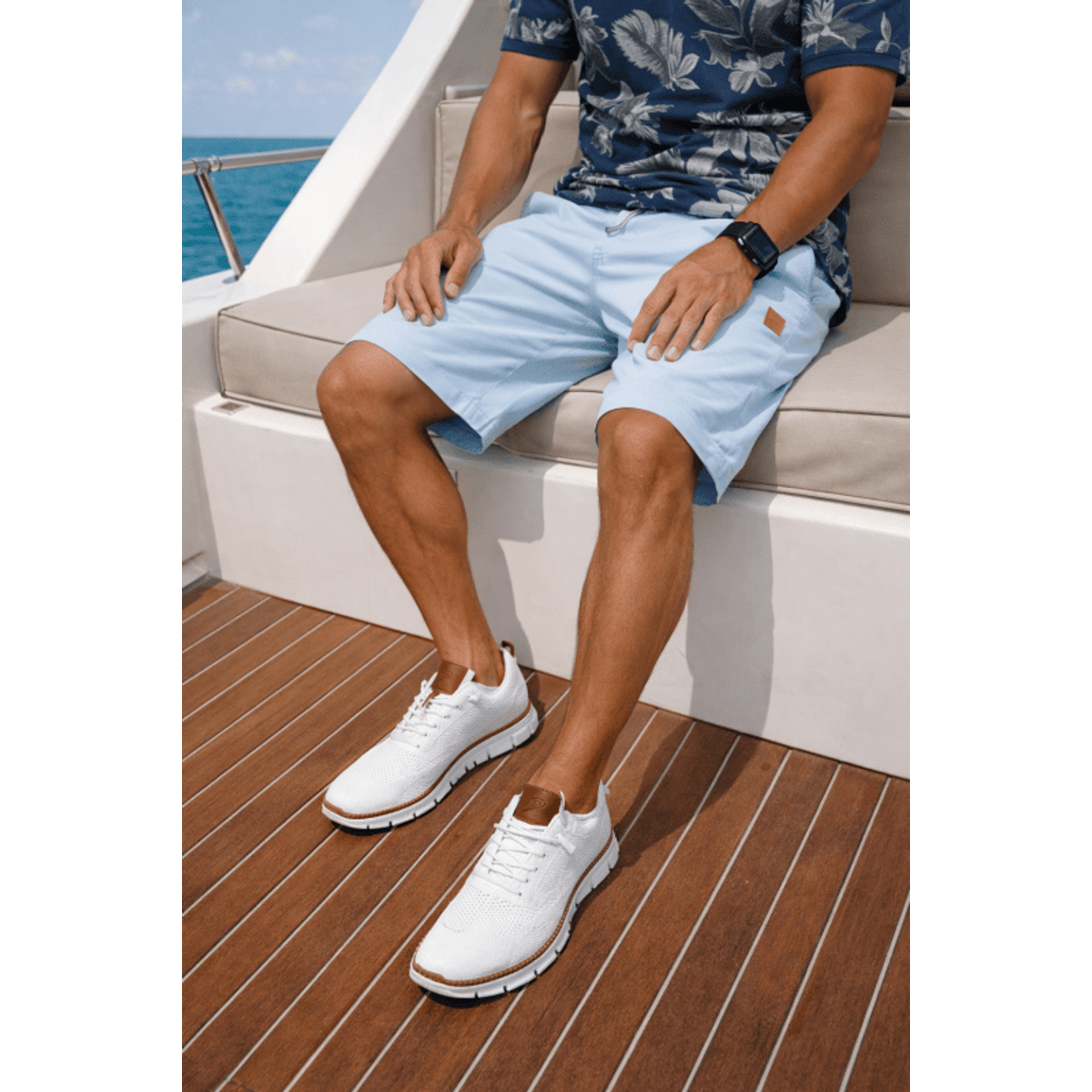 Knee-Length Men's Shorts Comfortable Summer Fit Casual Cotton Blend 5