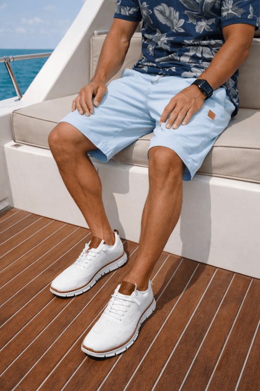 Knee-Length Men's Shorts Comfortable Summer Fit Casual Cotton Blend 5