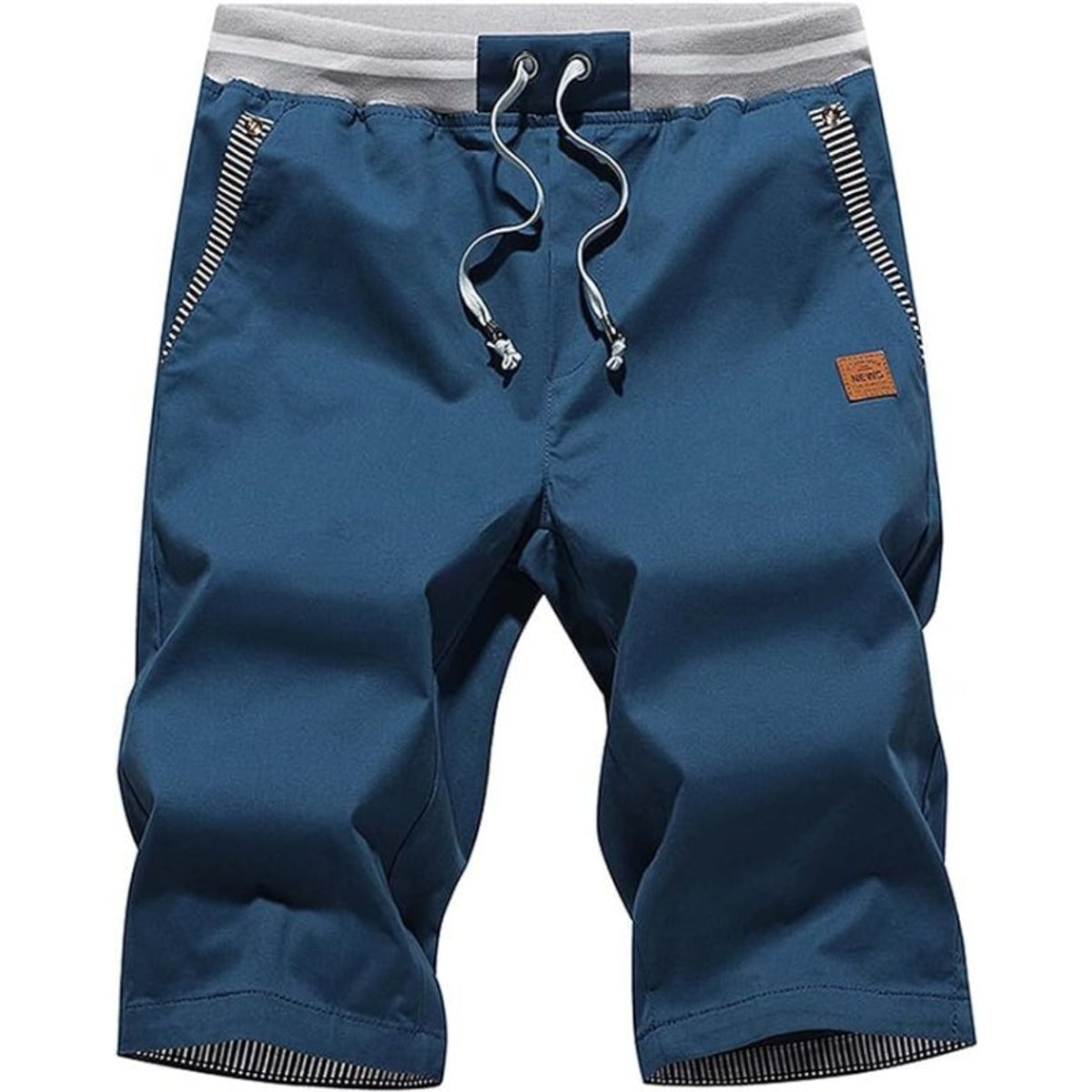 Knee-Length Men's Shorts Comfortable Summer Fit Casual Cotton Blend 6