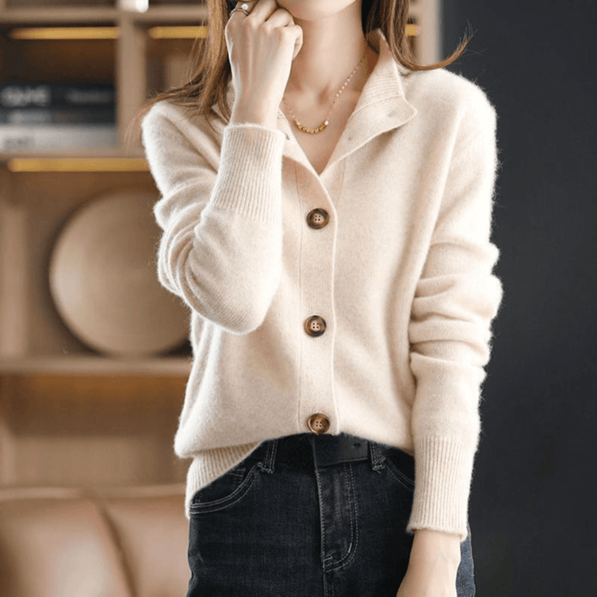 Knit Gilet Women Cashmere Blend Stylish Fall Layer Casual 0