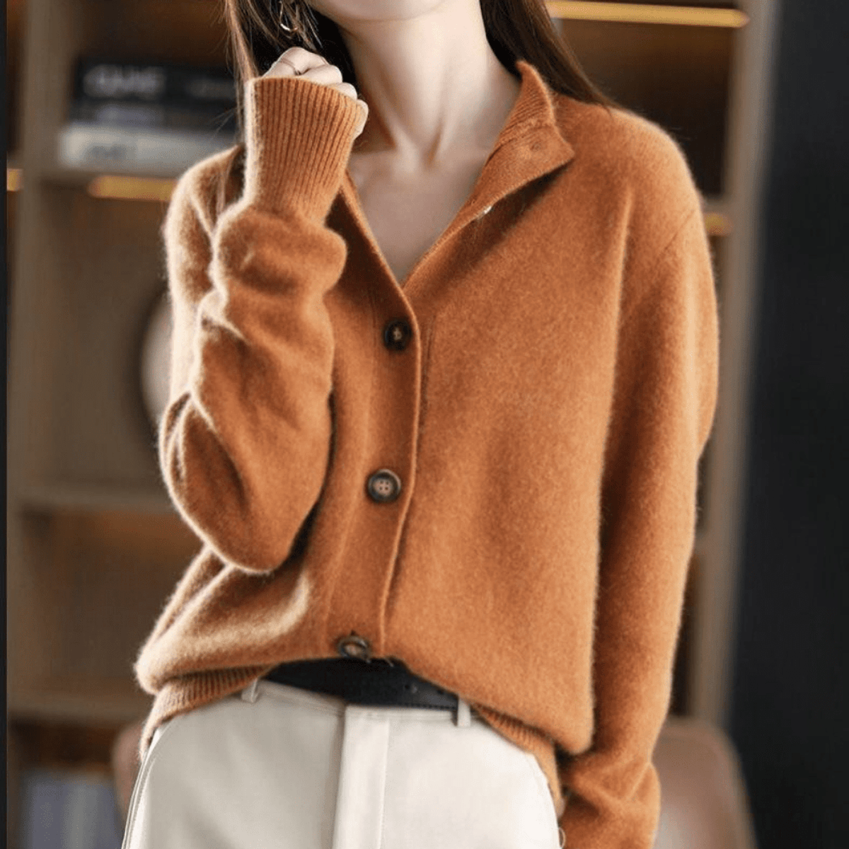 Knit Gilet Women Cashmere Blend Stylish Fall Layer Casual 4