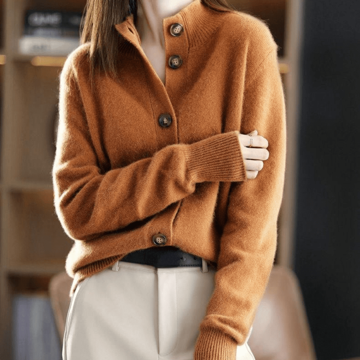 Knit Gilet Women Cashmere Blend Stylish Fall Layer Casual 5