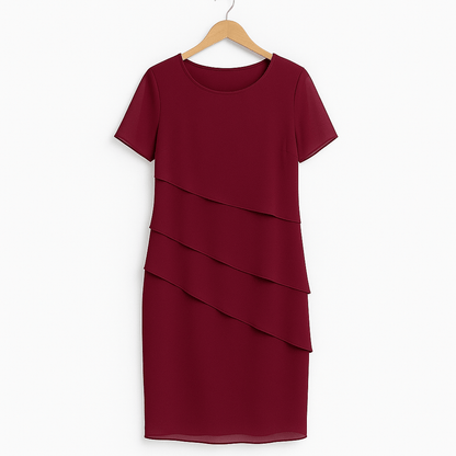 Layered Chiffon Dress Women Elegant Casual Formal Summer Wedding Guest 1