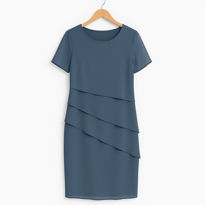 Layered Chiffon Dress Women Elegant Casual Formal Summer Wedding Guest 3