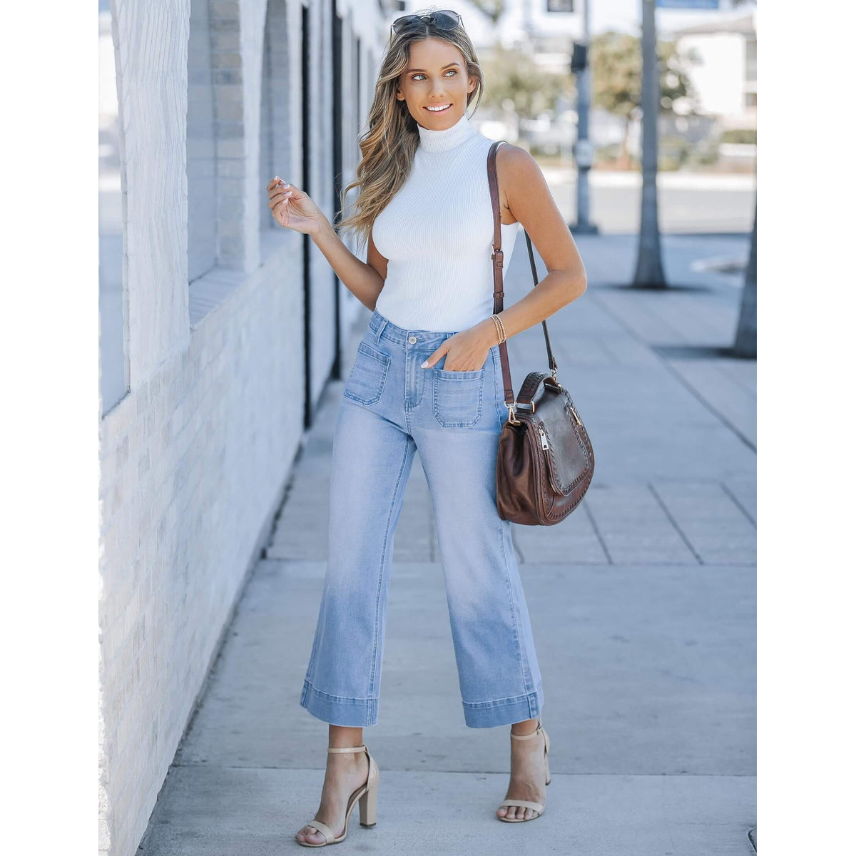 Harper | Trendige High-Waist Schlagjeans