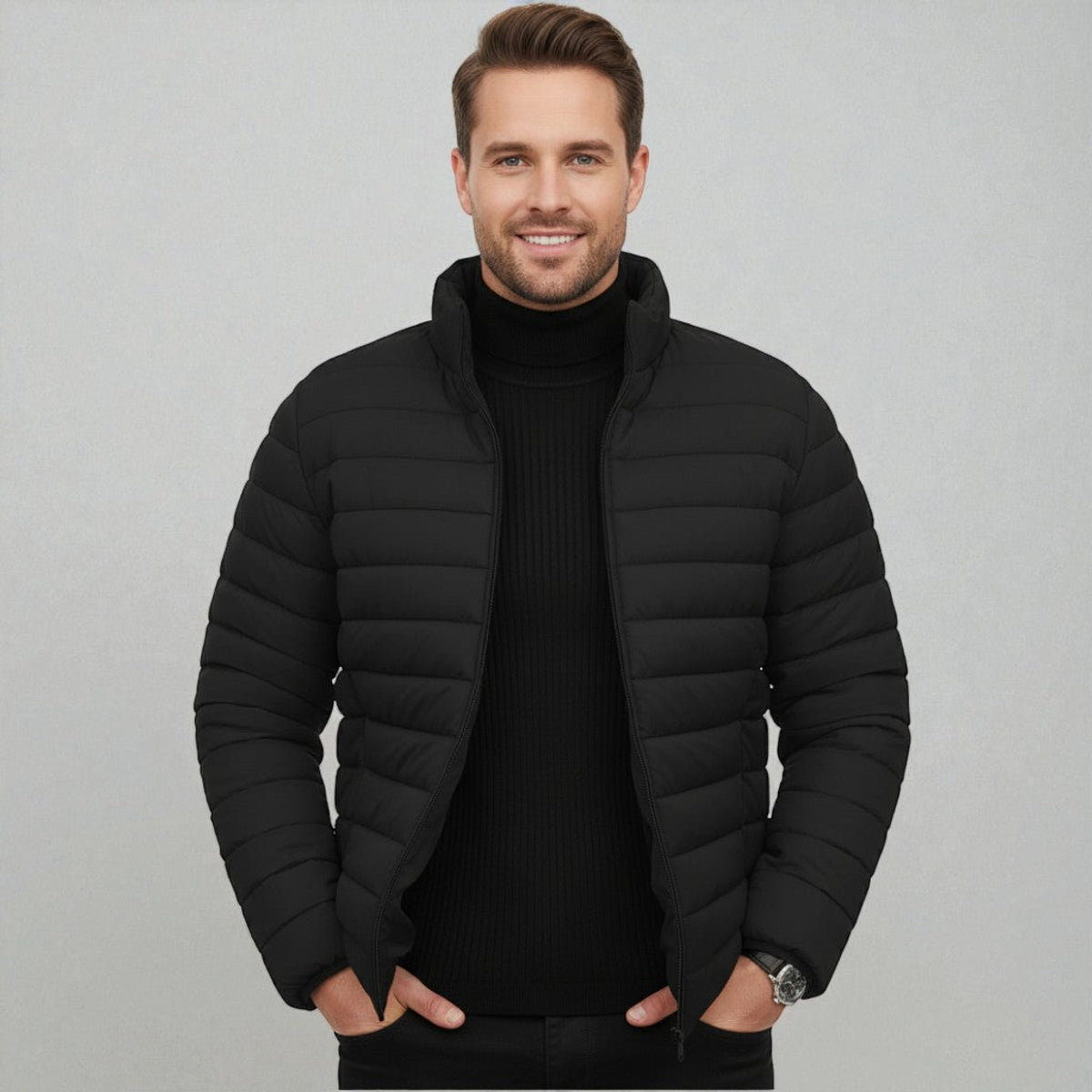 Lightweight Down Jacket Men’s Puffer Insulated for Everyday Wear 0