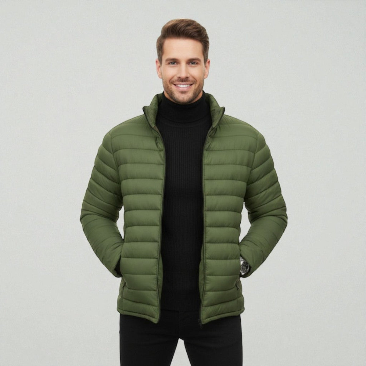 Lightweight Down Jacket Men’s Puffer Insulated for Everyday Wear 1