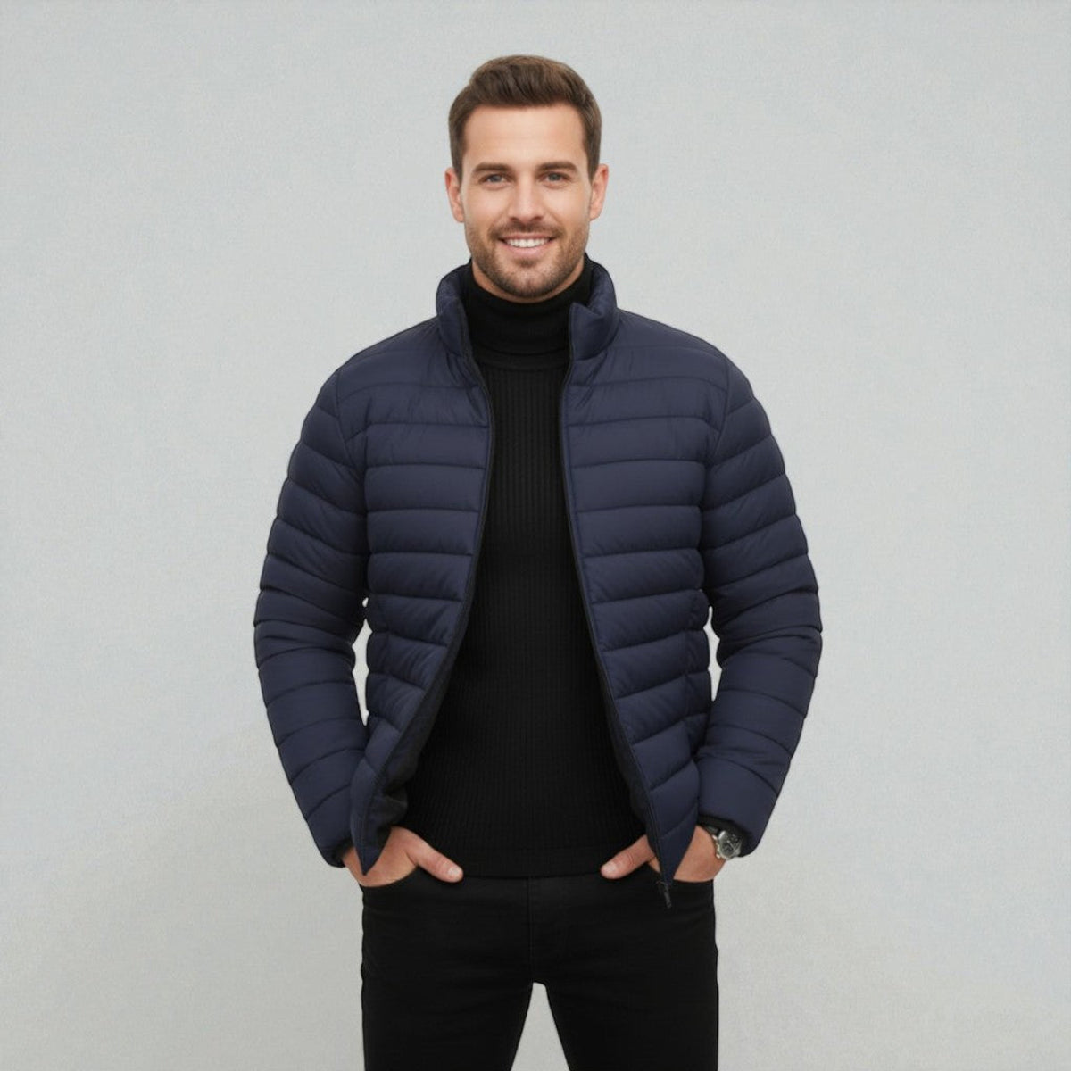 Lightweight Down Jacket Men’s Puffer Insulated for Everyday Wear 2