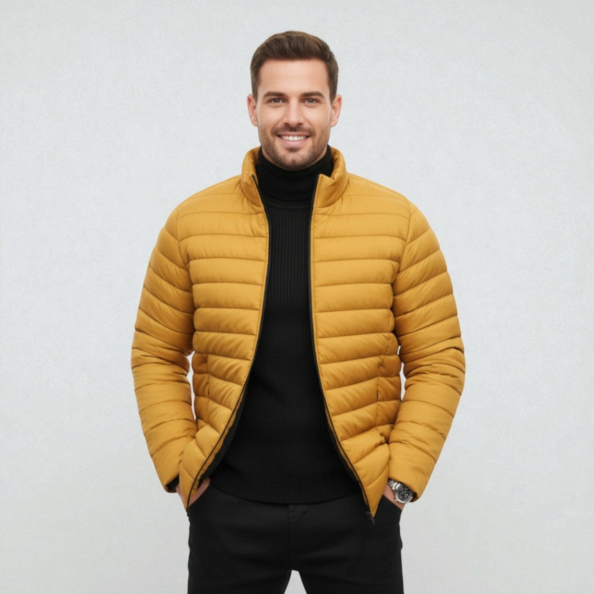 Lightweight Down Jacket Men’s Puffer Insulated for Everyday Wear 3