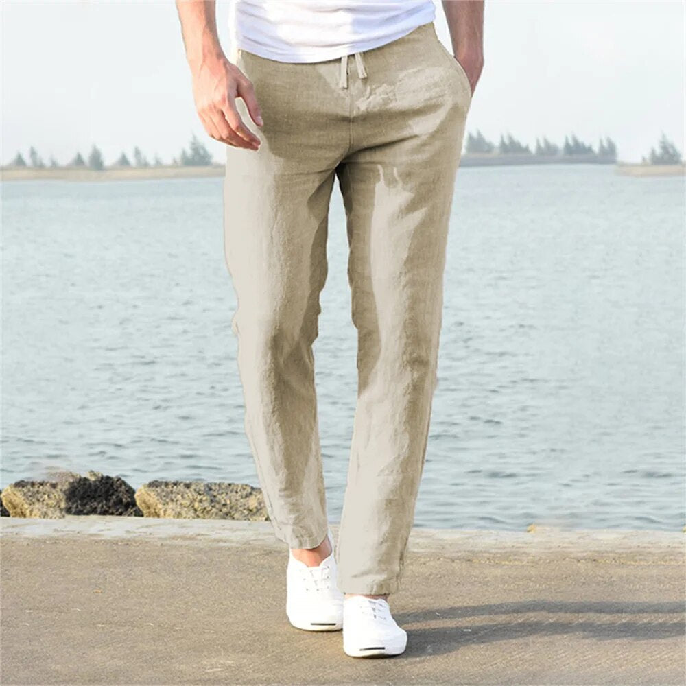 Lightweight Linen Pants Men Casual Comfortable Summer Style 1