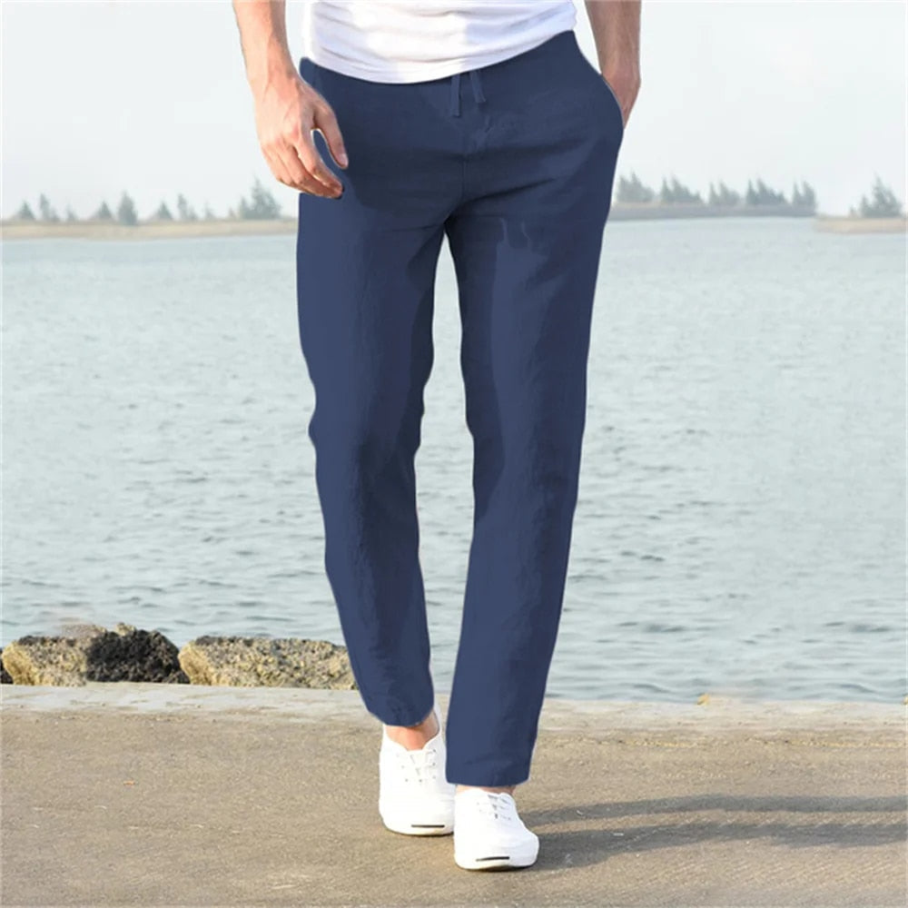 Lightweight Linen Pants Men Casual Comfortable Summer Style 5