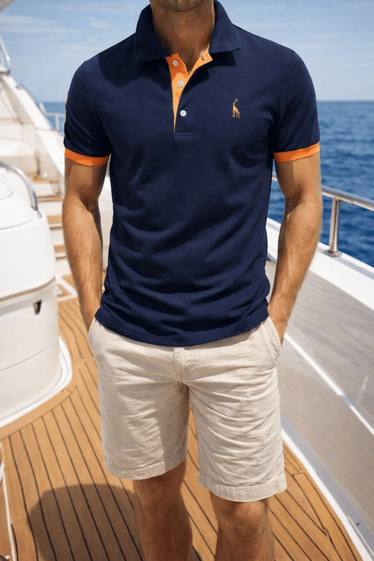Lightweight Polo Shirt Men Soft Fabric Casual Wear Stylish Golf Shirt 1