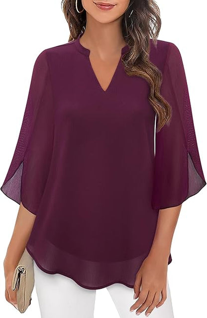Lightweight Women's Blouse Elegant Casual Wear Versatile Stylish Top 8