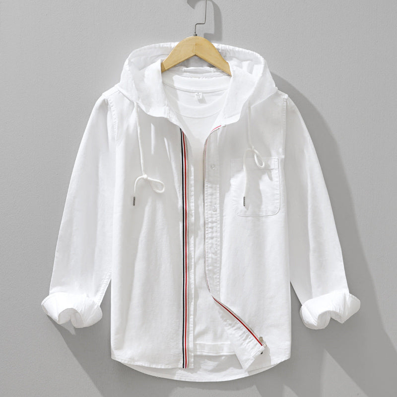 Linen Hoodie Lightweight Breathable Casual Layering Piece for Everyday Style 4