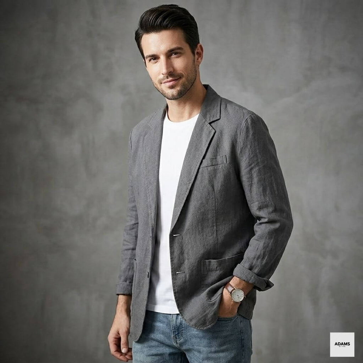 Leinenjacke Casual Maßgeschneiderte Schicht für mühelosen Stil