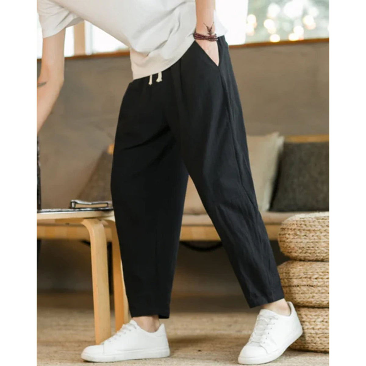 Linen Pants Women Casual Wide Leg Summer Fit Lightweight 1