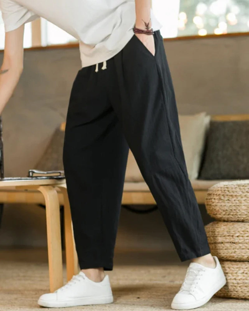 Linen Pants Women Casual Wide Leg Summer Fit Lightweight 1
