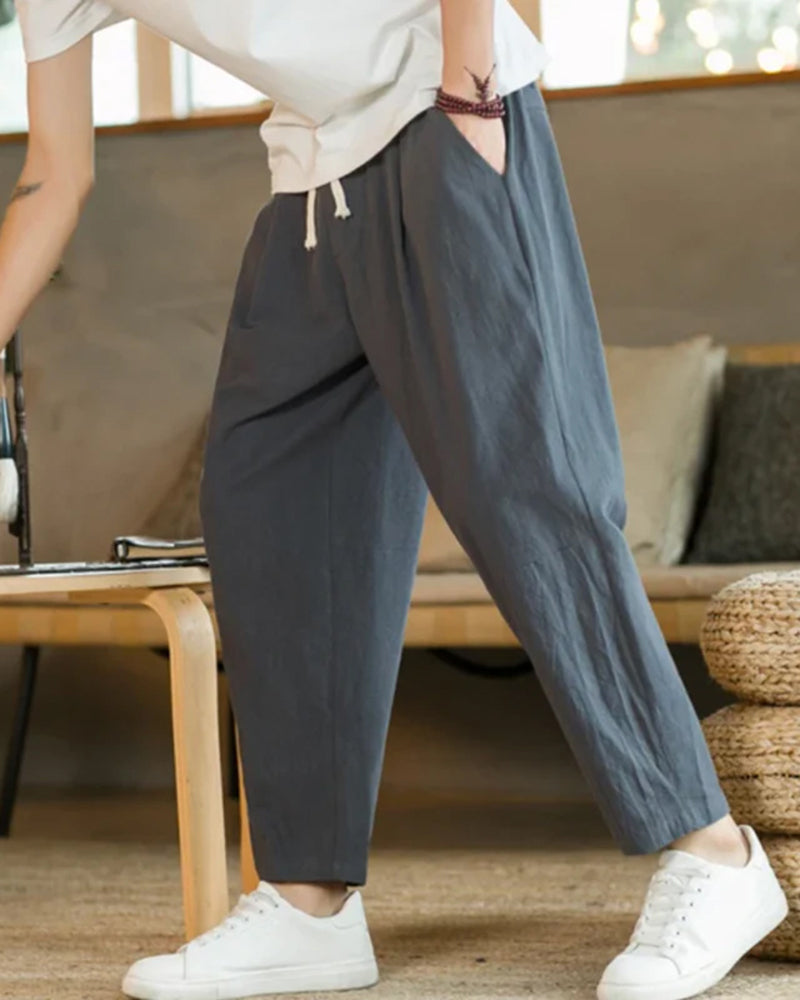 Linen Pants Women Casual Wide Leg Summer Fit Lightweight 3