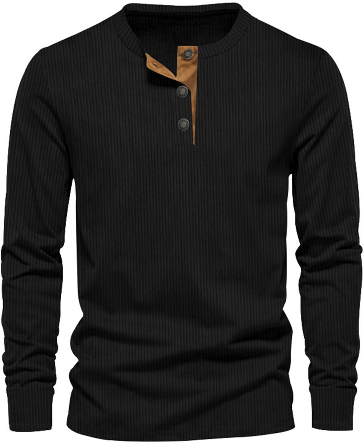 Long-Sleeved Shirt Men Soft Cord Fabric Casual Chic Comfortable Fit 1