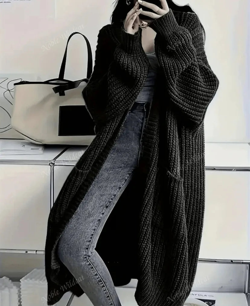 Long Cardigan Women Cozy Confidence Soft Knit Layer Stylish Casual