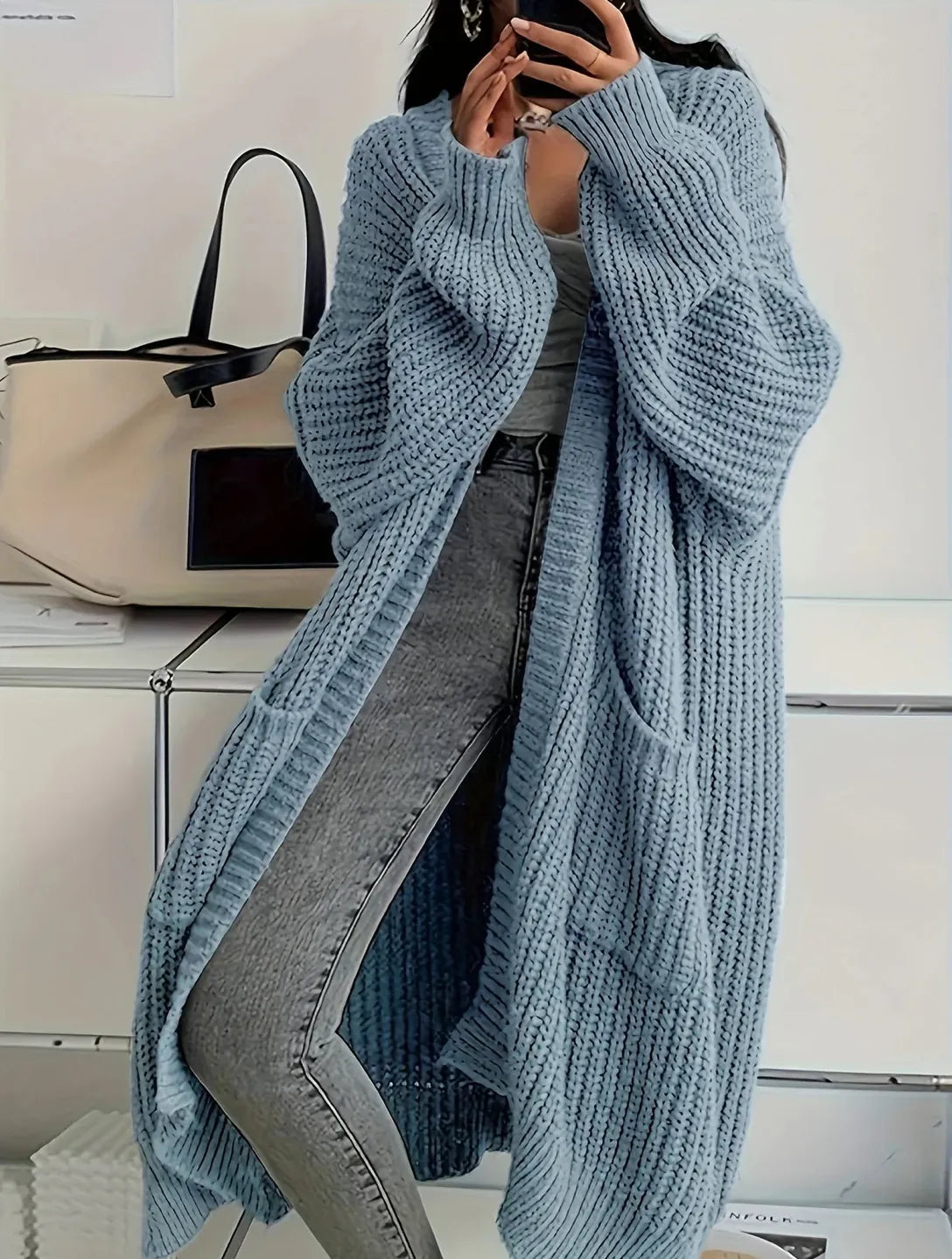 Long Cardigan Women Cozy Confidence Soft Knit Layer Stylish Casual