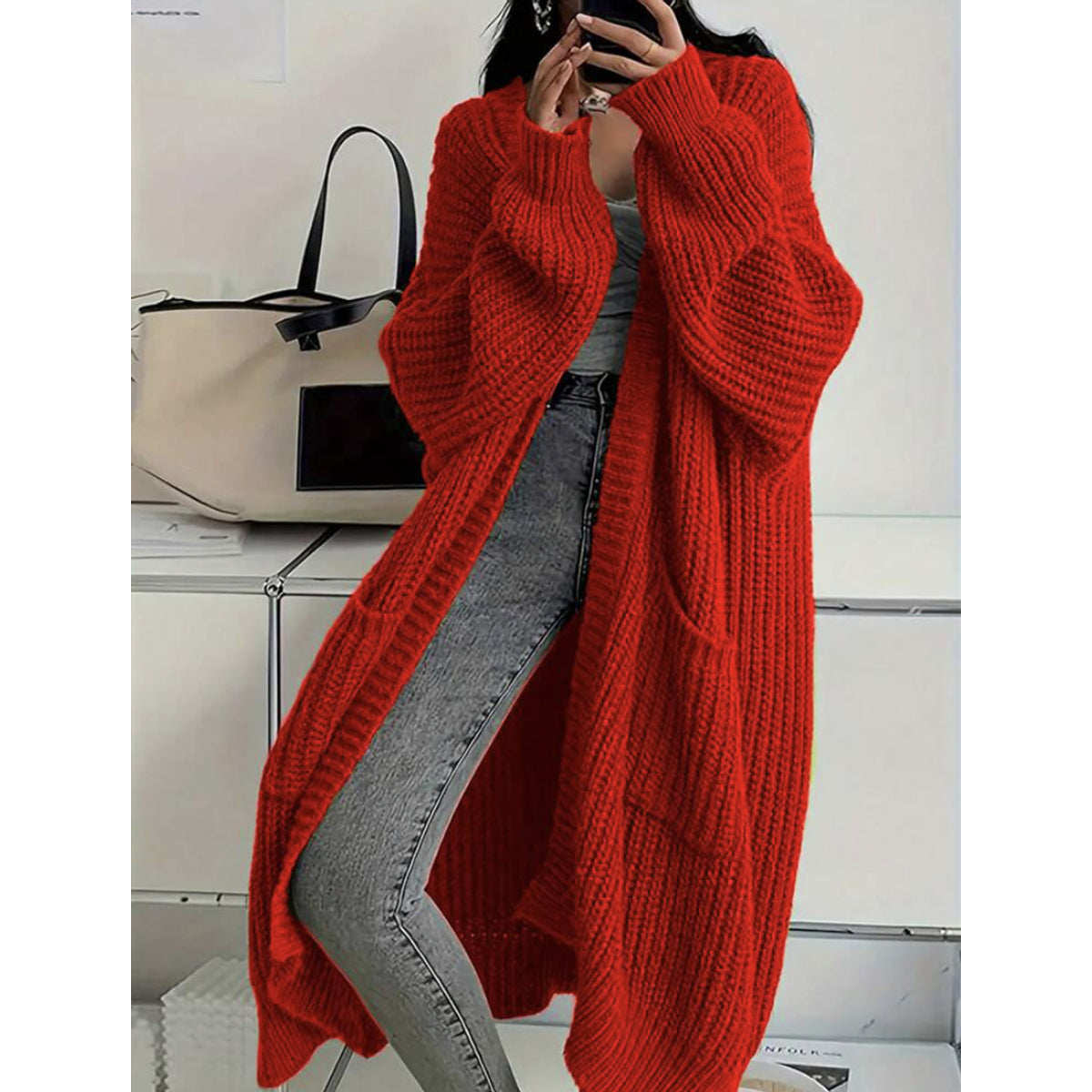 Long Cardigan Women Cozy Confidence Soft Knit Layer Stylish Casual