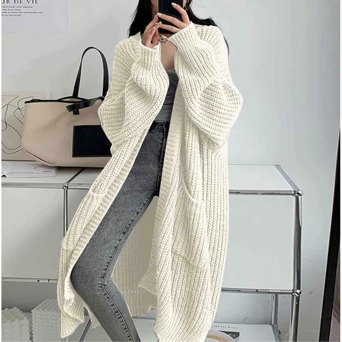 Long Cardigan Women Cozy Confidence Soft Knit Layer Stylish Casual