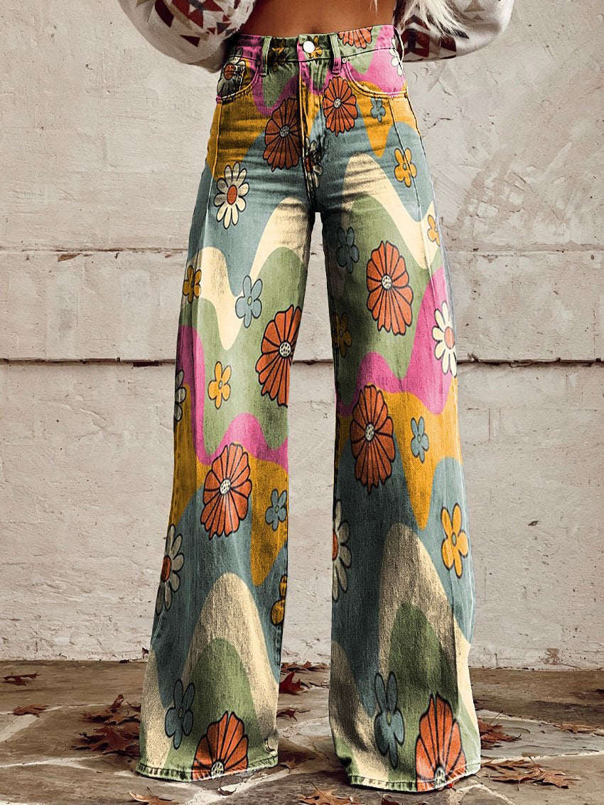 Long Denim Pants Women Casual Chic Wide Leg Summer Style 11